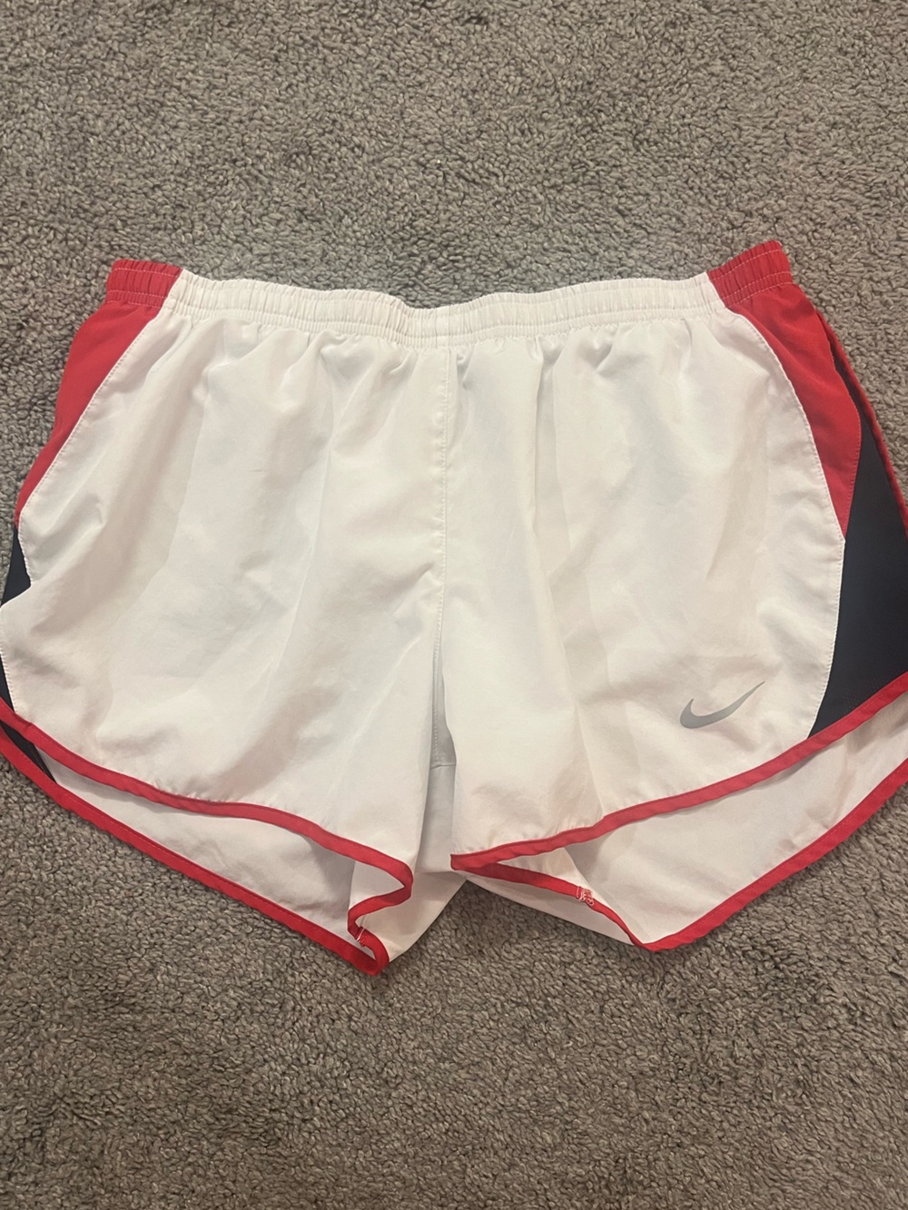 Nike White Dri-Fit Running Shorts